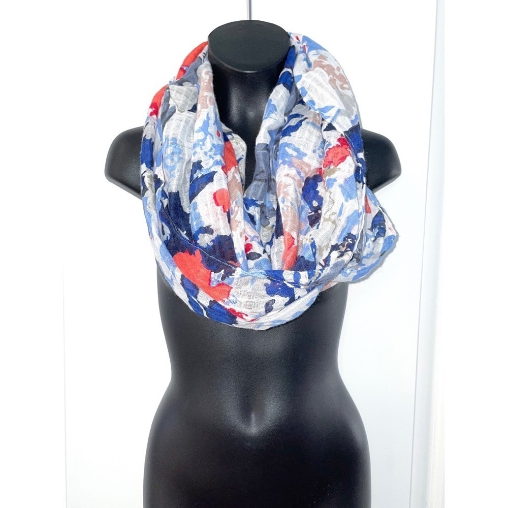 Blue infinity scarf